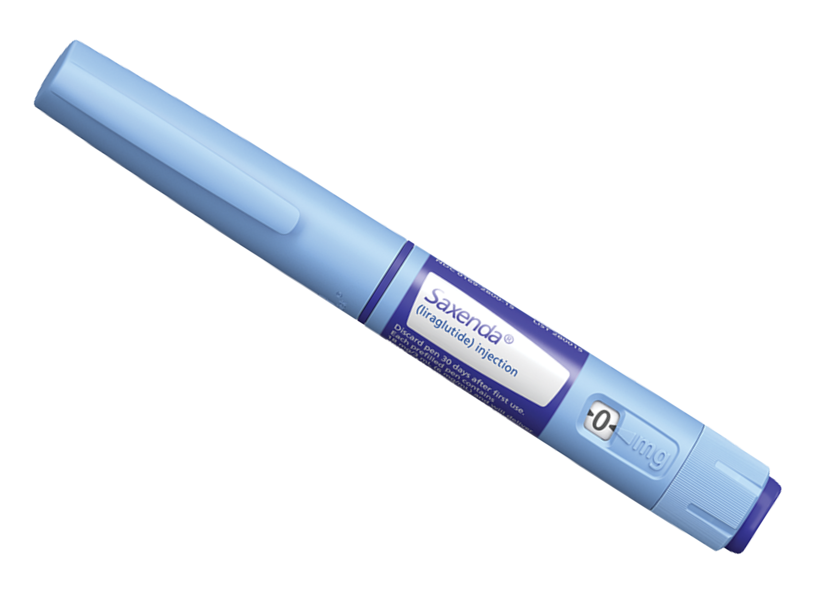 Saxenda injection pen shown on a plain background