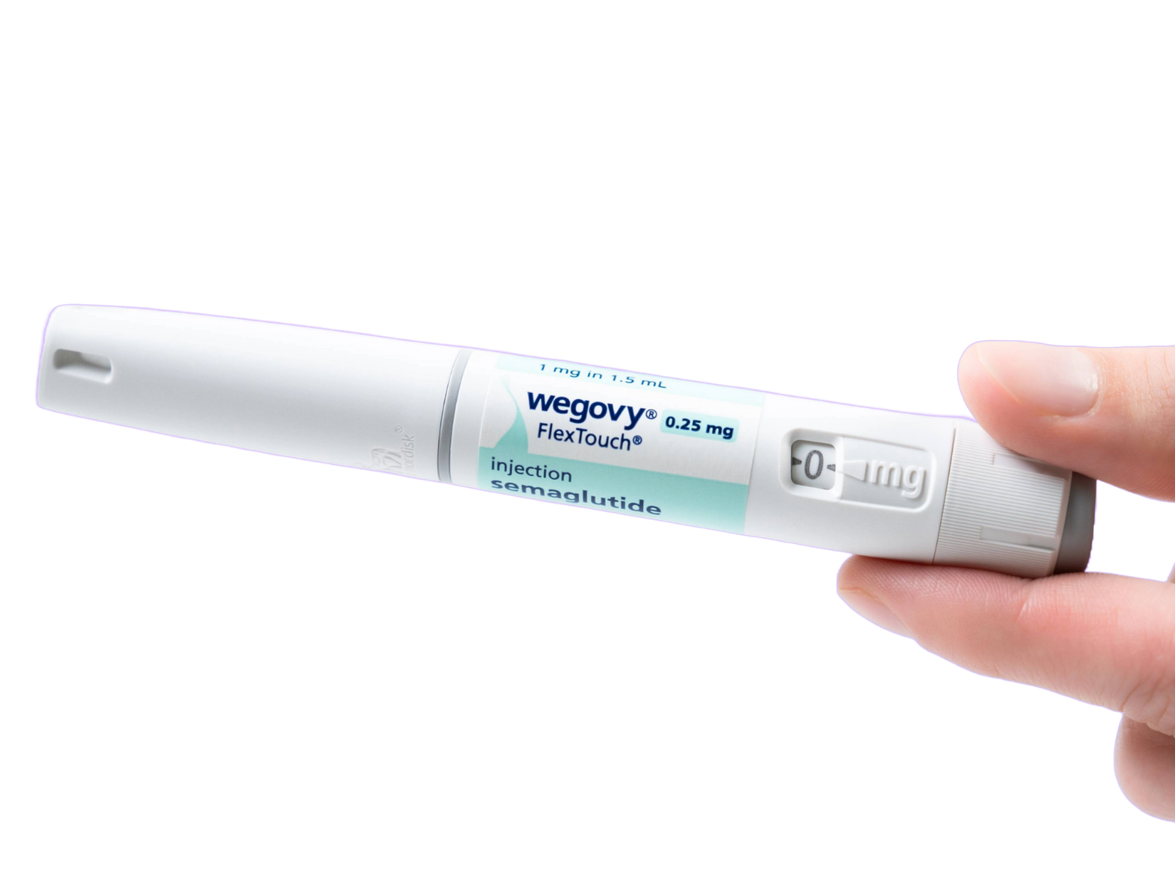 Wegovy injection pen resting on its product box
